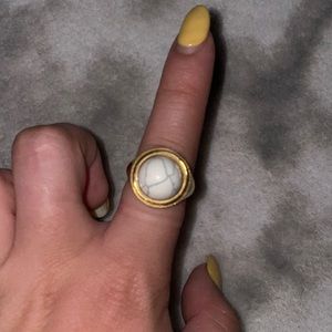 Cute marble gold ring
